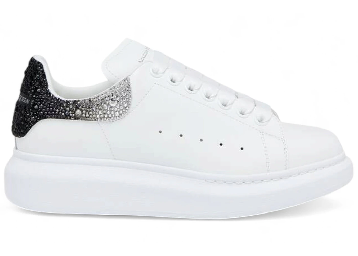 Alexander McQueen Oversized White Black Silver Crystal (Women's)