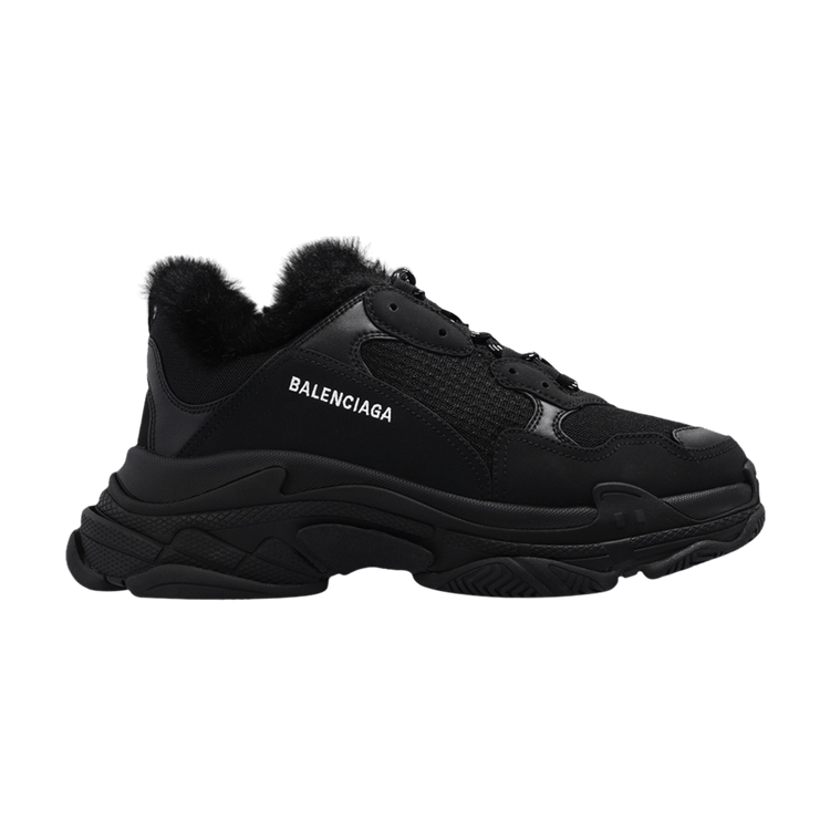 Balenciaga Triple S Sneaker 'Faux Fur - Black'