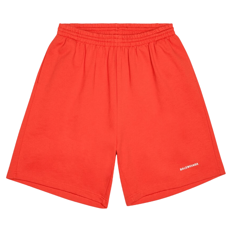 Balenciaga Sweatshorts 'Bright Red/White'
