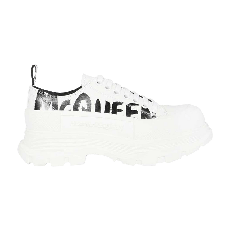 Alexander McQueen Tread Slick Lace Up 'McQueen Graffiti Logo - White'