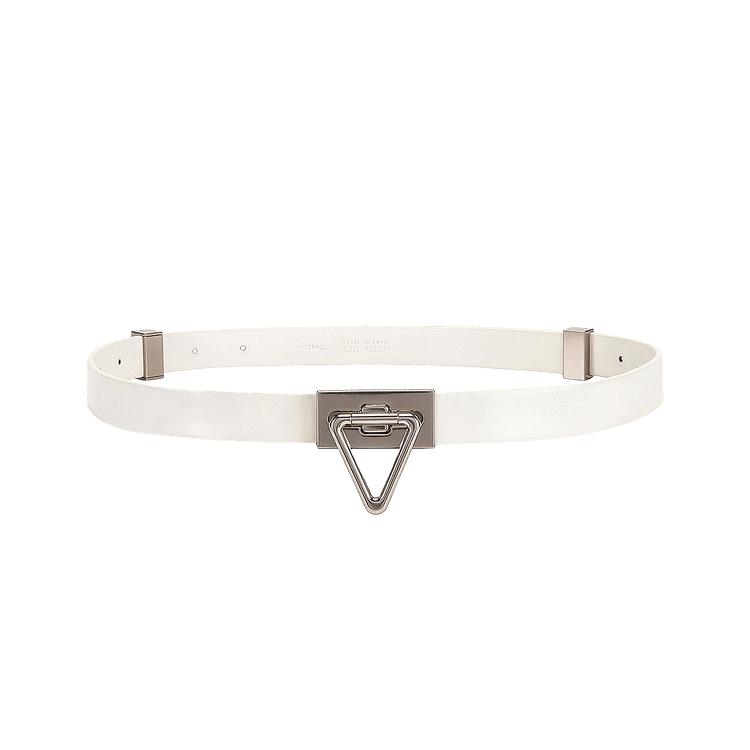 Bottega Veneta Point Lock Belt 'White/Silver'