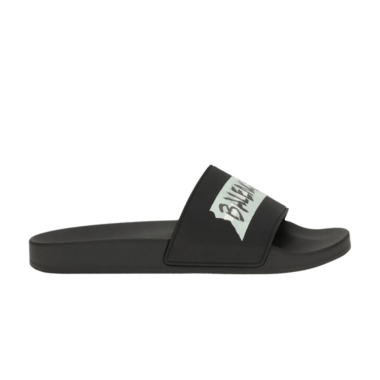 Balenciaga Pool Slide 'Black White