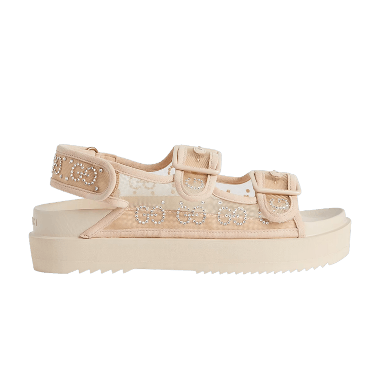 Gucci Wmns GG Sandal 'Crystals - Rose Beige'