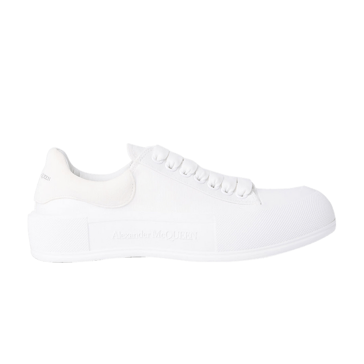 Alexander McQueen Wmns Deck Lace-Up Plimsoll 'White' 2022