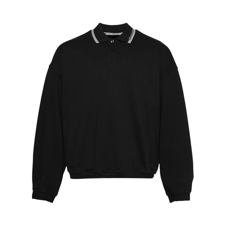 Alexander Wang Long-Sleeve Polo Shirt 'Black'