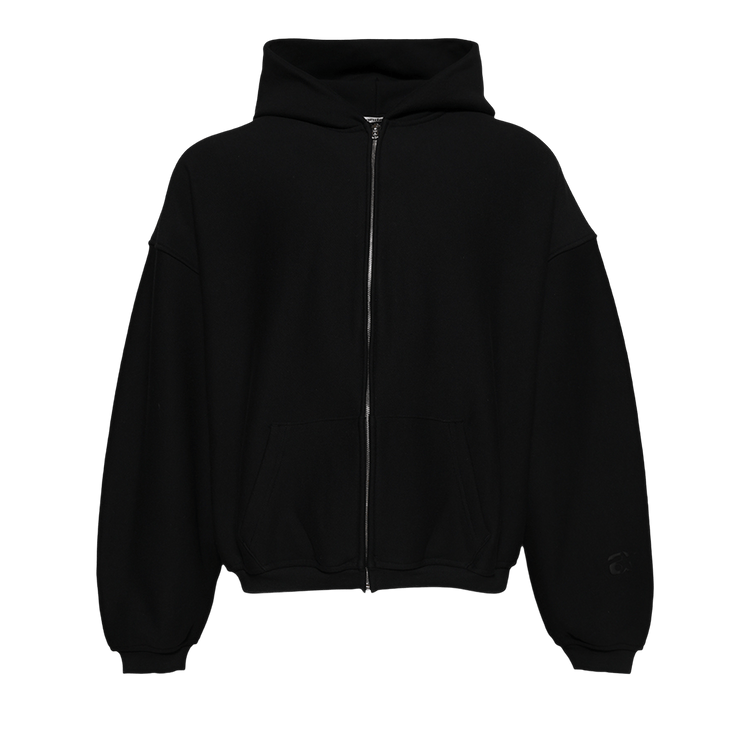 Alexander Wang Zip Up Hoodie With Matte Star A Puff Logo 'Black'