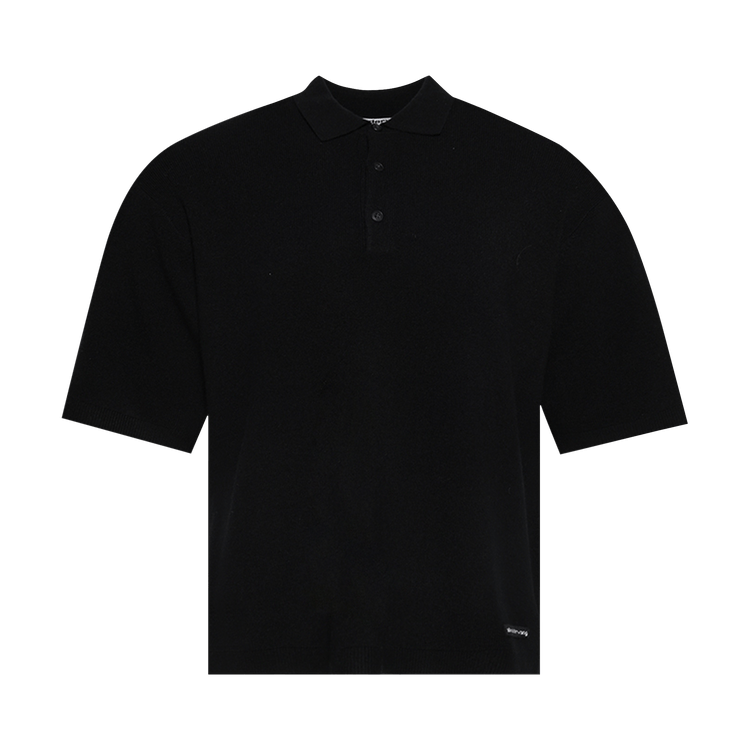 Alexander Wang Polo W/ Knit Logo Label 'Black'