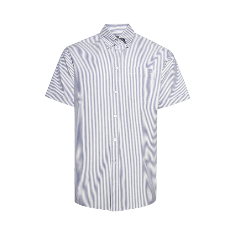 Valentino Striped Button-Up Shirt 'White/Blue'