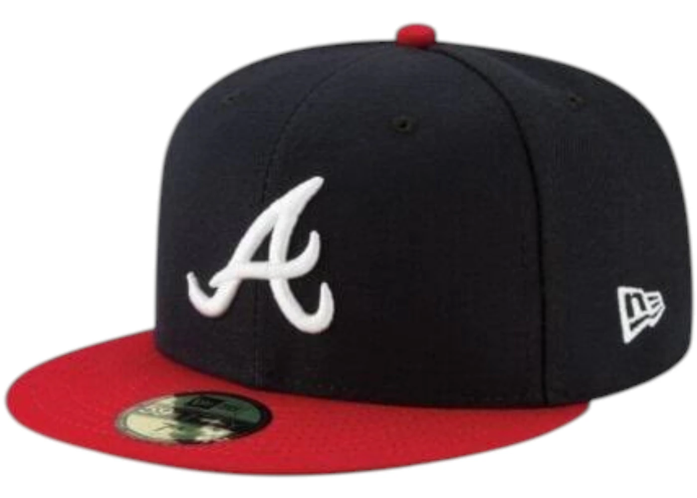 New Era Atlanta Braves Home Fitted Hat Black/Red
