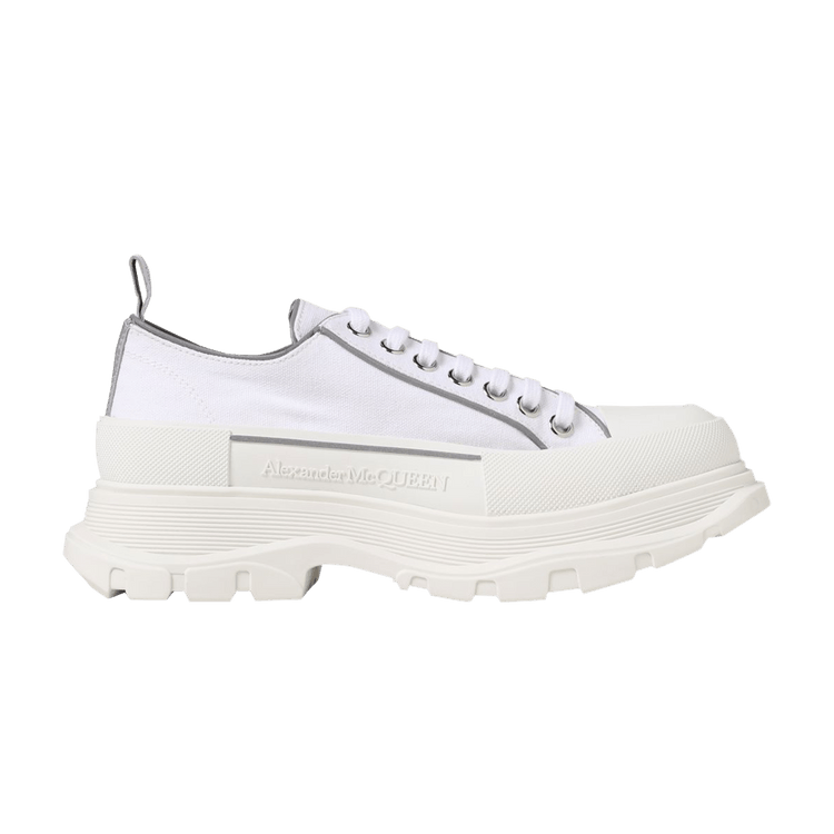 Alexander McQueen Tread Slick Lace Up 'White Silver'