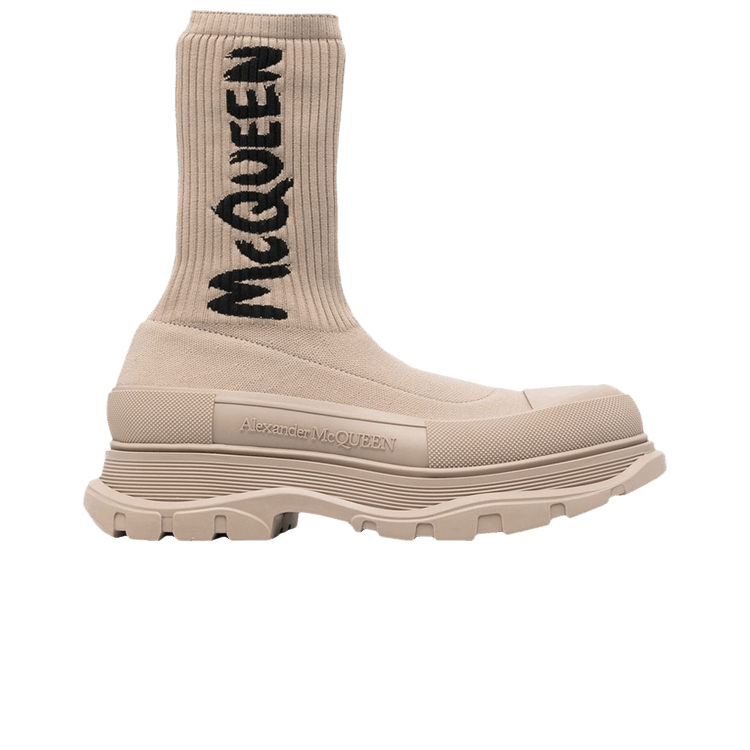 Alexander McQueen Knit Tread Slick Boot 'Graffiti - Beige'