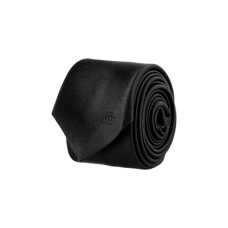 Gucci Double G Silk Jacquard Tie 'Black'