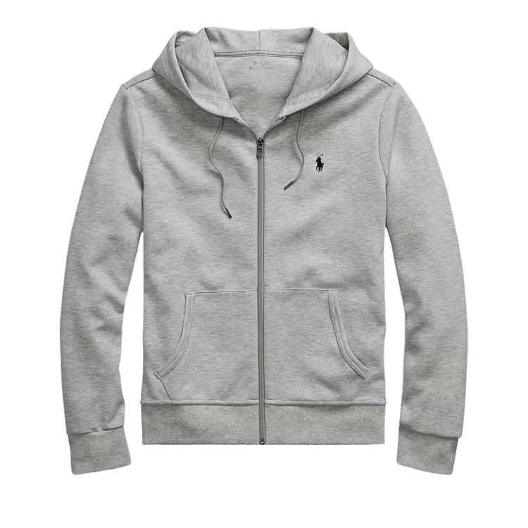 Polo Ralph Lauren Long-Sleeve Knit Full-Zip Hooded Sweatshirt 'Light Sport Heather'