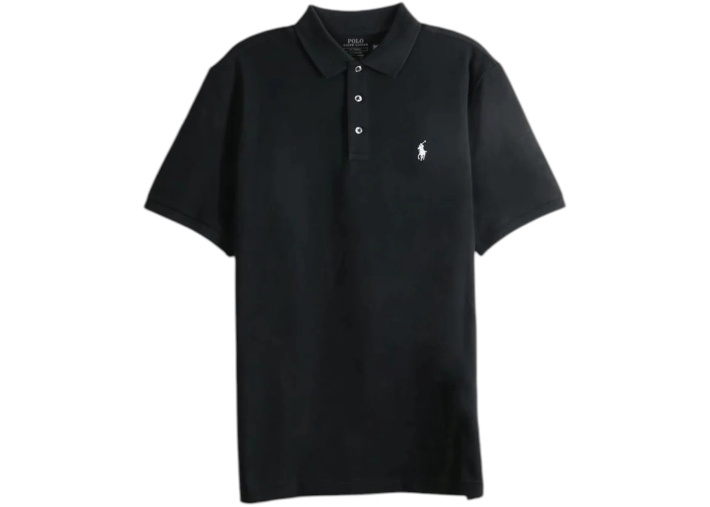 Polo Ralph Lauren Short-Sleeve Classic Fit Stretch Mesh w/ 3-Button Placket Polo Black