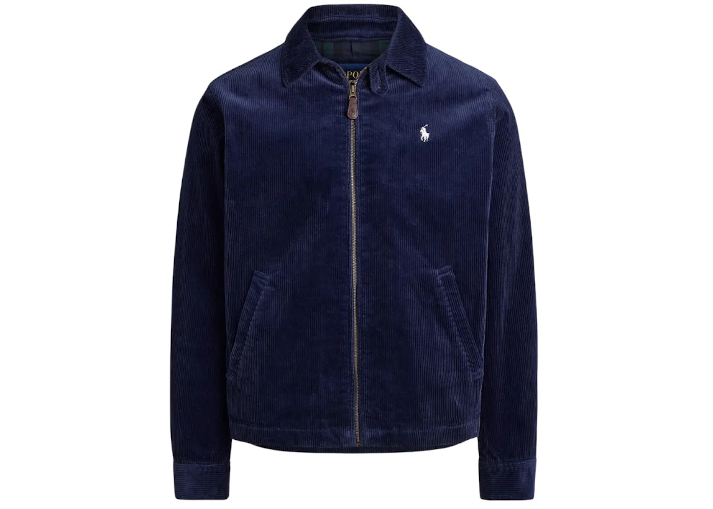 Polo Ralph Lauren Long-Sleeve 8 Wale Corduroy Wynton Windbreaker Newport Navy