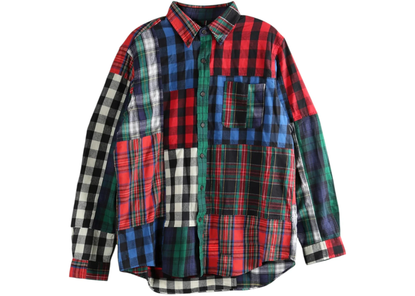 Polo Ralph Lauren Long Sleeve Flannel Ski Camp Shirt Holiday Buffalo Patchwork