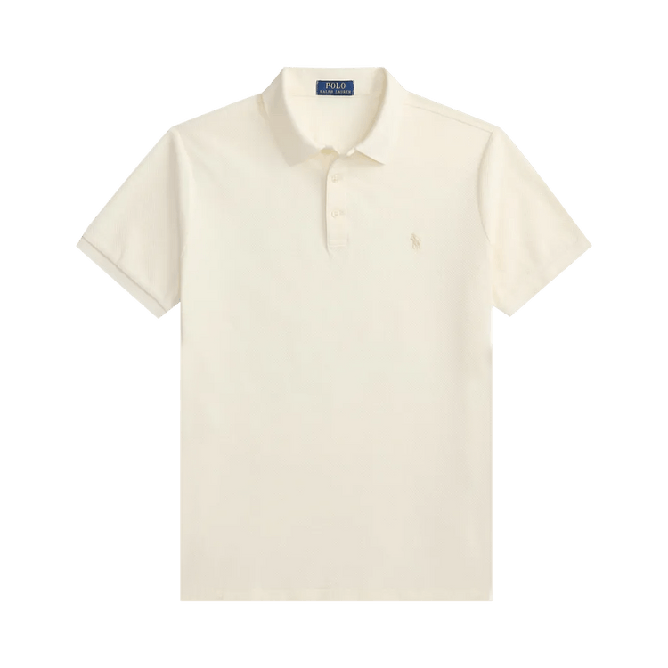 Polo Ralph Lauren Honeycomb Textured Custom Slim Polo Shirt 'Pale Cream'