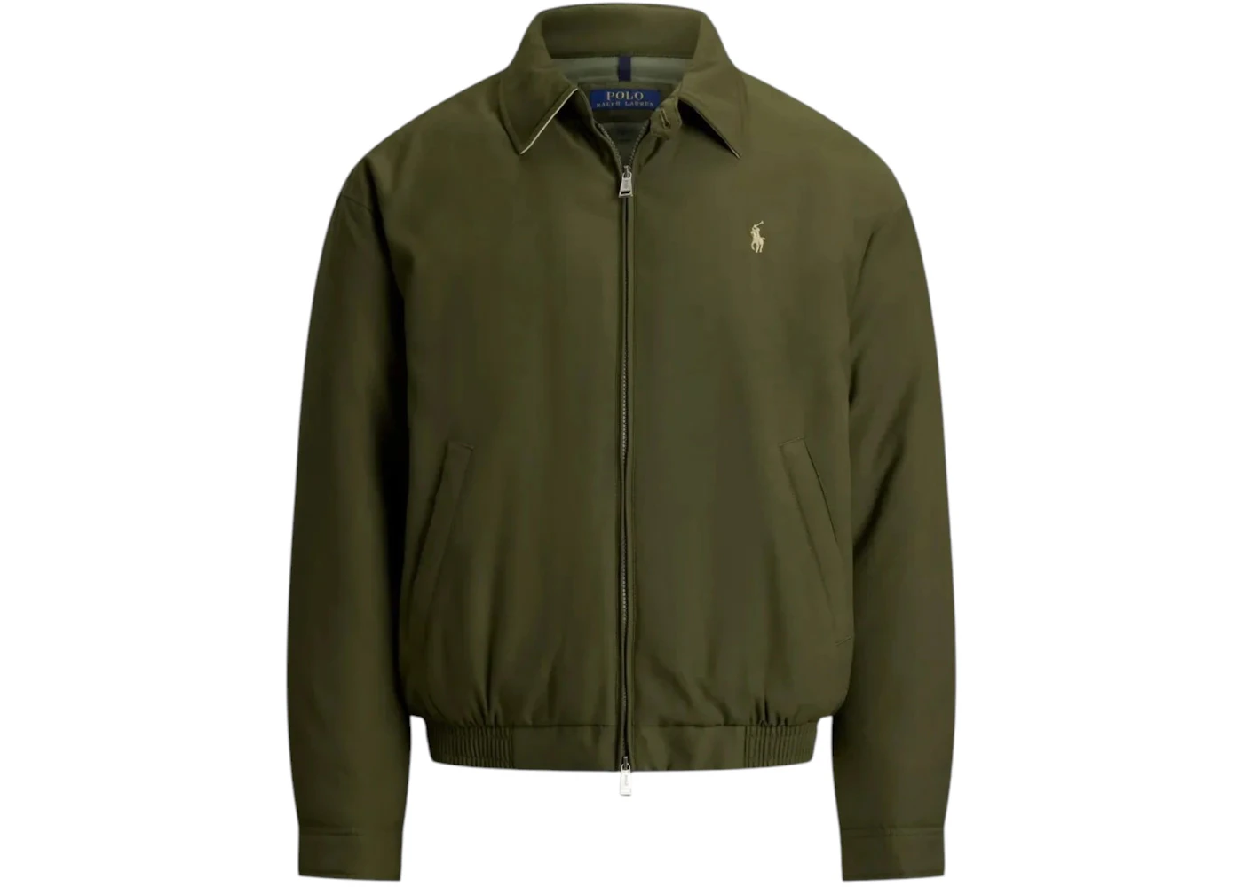 Polo Ralph Lauren Long-Sleeve Polyester Twill Polo Insulated Windbreaker Olive