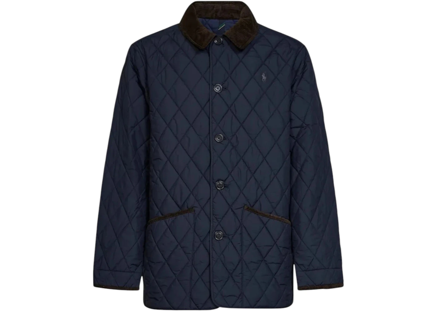 Polo Ralph Lauren Long Sleeve Polyester Poly Quilted Beaton Barn Jacket Navy