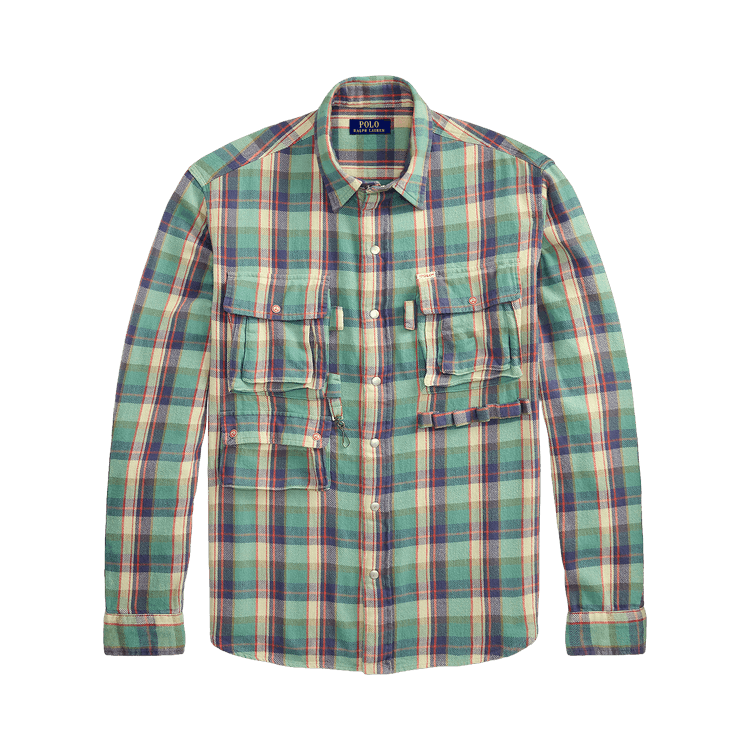 Polo Ralph Lauren Shirt 'Green Pink Multi'
