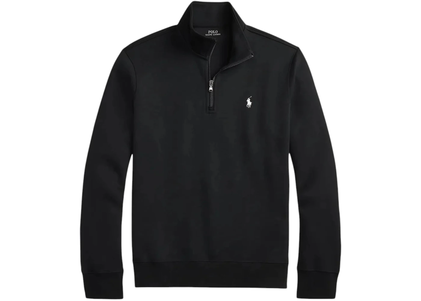 Polo Ralph Lauren Long Sleeve Double Knit Tech 1/4 Zip Pullover Sweatshirt Polo Black