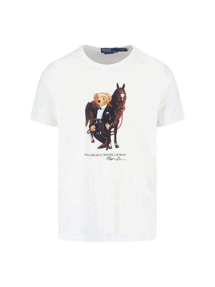 Polo Ralph Lauren Bear Printed Crewneck T-Shirt