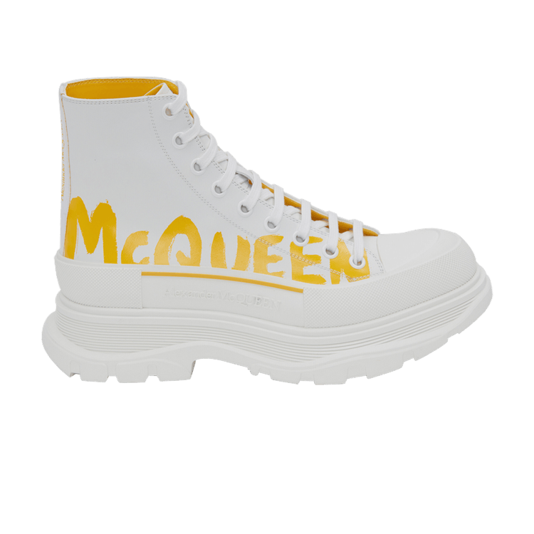 Alexander McQueen Tread Slick Boot 'White Pop Yellow'