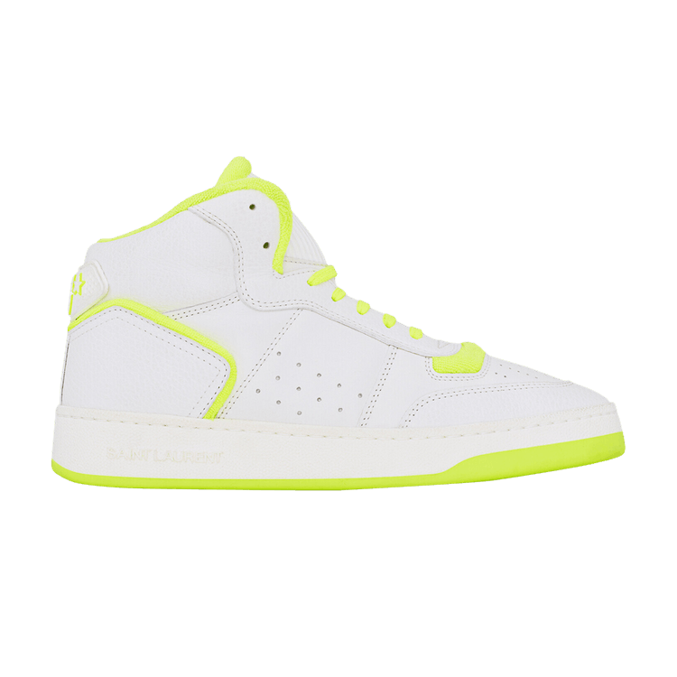 Saint Laurent Wmns SL-80 Mid 'Optical White Fluo Yellow'