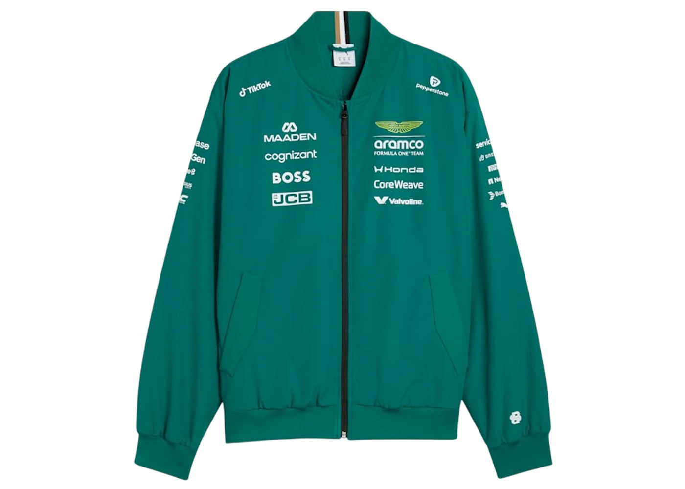 Puma Aston Martin Aramco Formula 1 Team Replica Bomber Jacket Green Lux