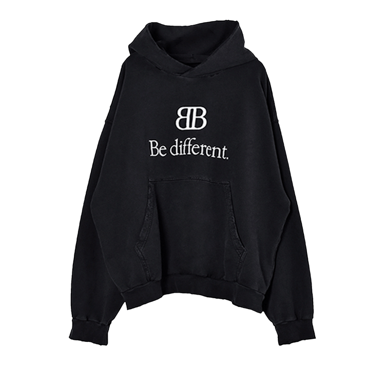 Balenciaga Medium Fit Hoodie 'Ecru/Black'