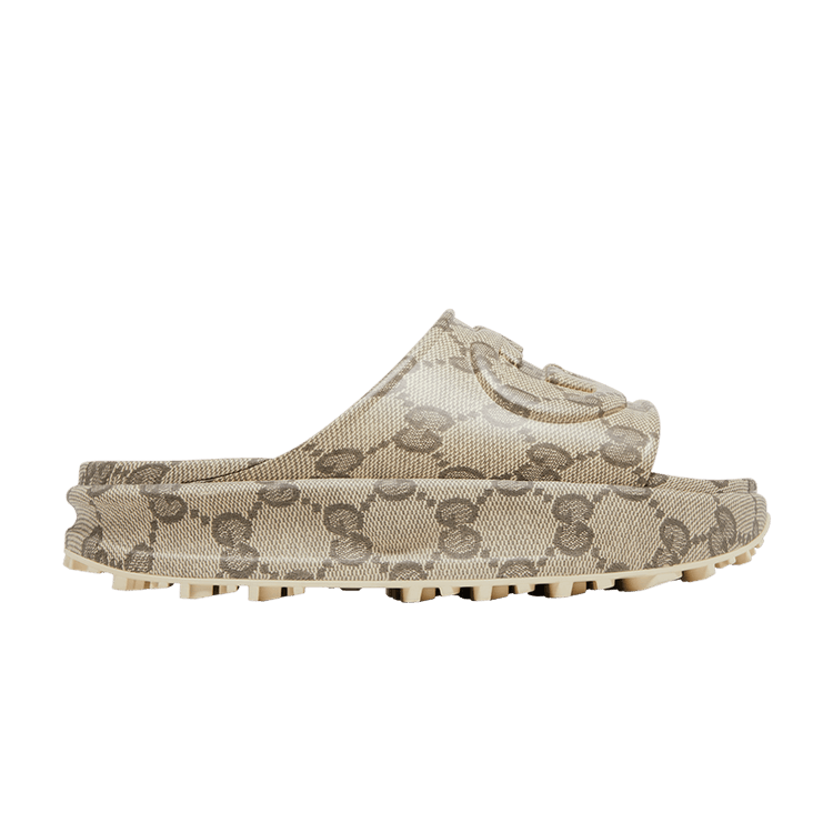 Gucci GG Slide Sandal 'Interlocking G - Beige Ebony'