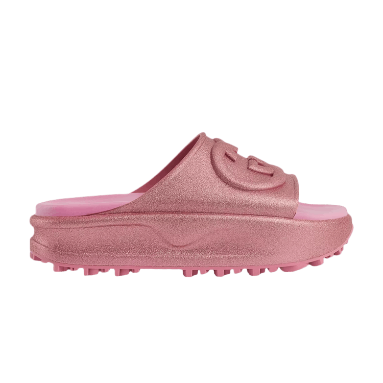 Gucci Wmns Slide Sandal 'Interlocking G - Metallic Rose Pink'