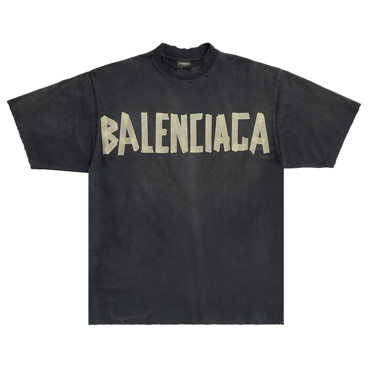 Balenciaga Tape Type Medium Fit T-Shirt 'Black'