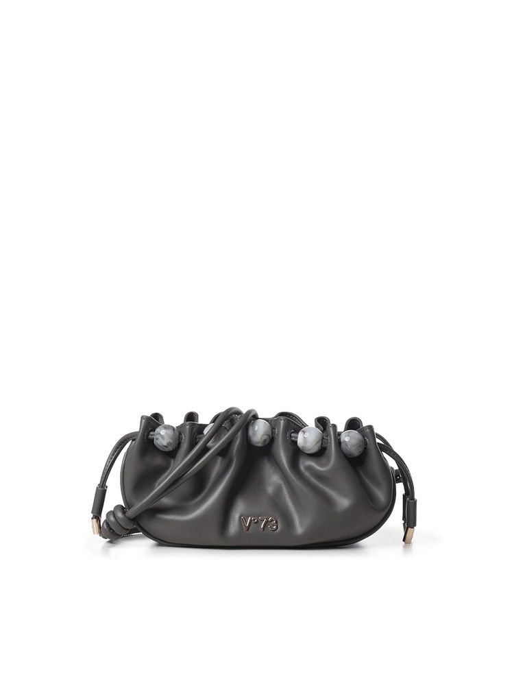 V73 Ruched Beaded Shoulder Bag