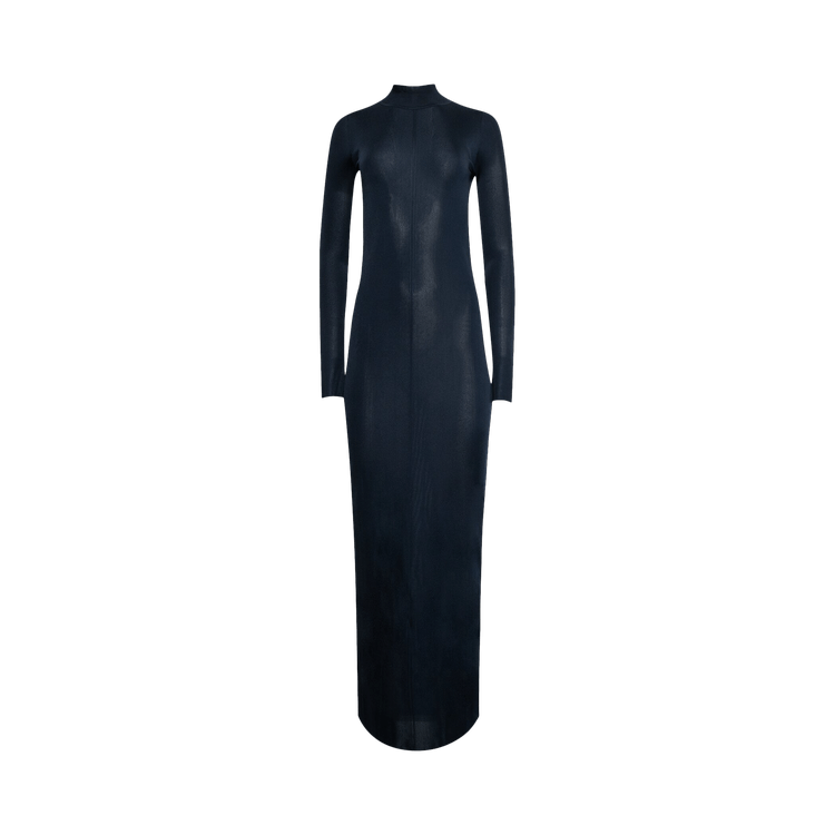 Saint Laurent Knit Long-Sleeve Maxi Dress 'Blue Night'