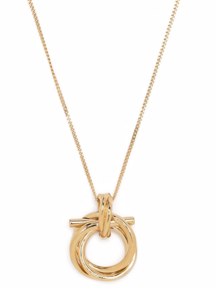 Ferragamo Gancini Torchon Pendant Necklace