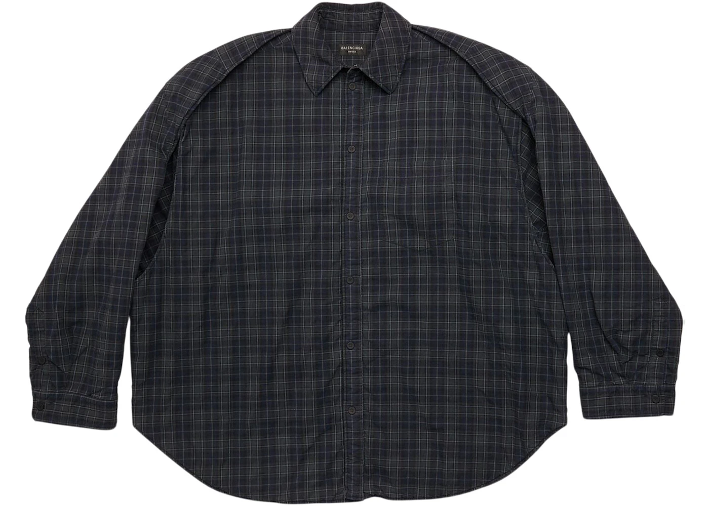Balenciaga Detachable Sleeves Large Fit Shirt Grey