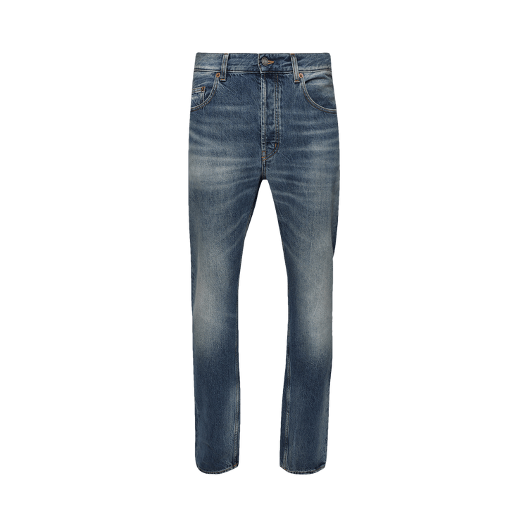 Saint Laurent Straight Baggy Jeans 'Dark Capri Blue'