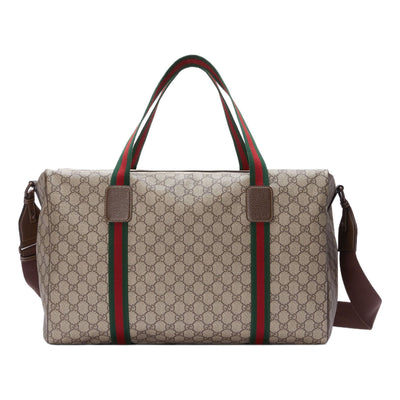 Gucci Medium Duffle Bag With Web 'Beige Brown'
