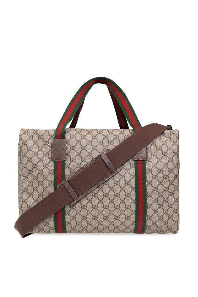 Gucci Web Striped Large Duffle Bag