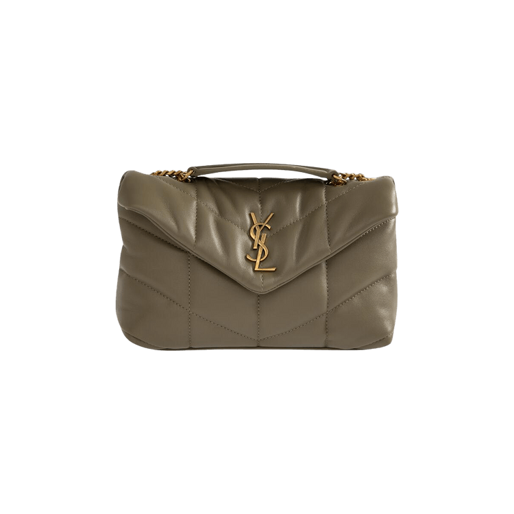 Saint Laurent Puffer Toy Quilted Shoulder Bag 'Strong Moss'