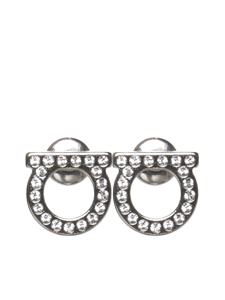 Ferragamo Gancini Small Embellished Earrings