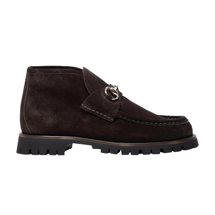 Gucci Wmns Horsebit Ankle Boot 'Dark Brown'