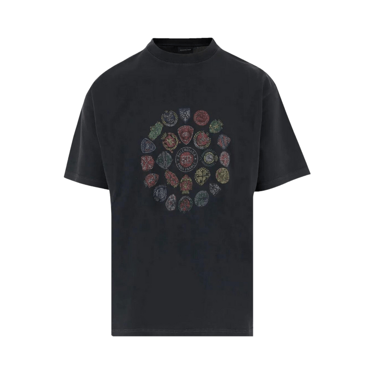 Balenciaga Medium Fit T-Shirt 'Faded Washed Black'