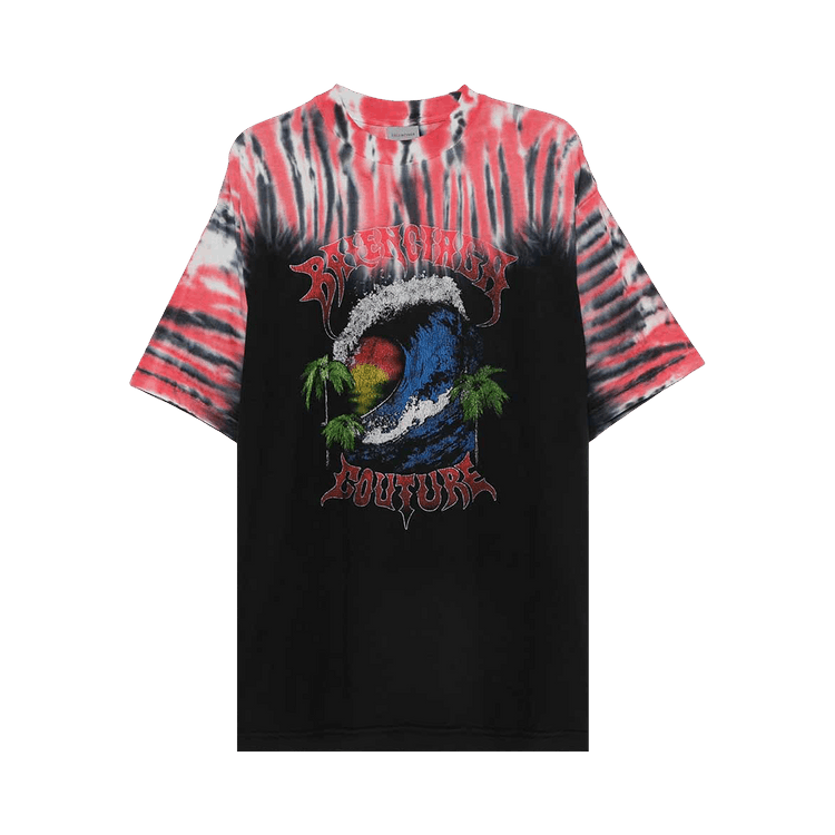 Balenciaga Extreme Tie Dye Medium Fit T-Shirt 'Black'