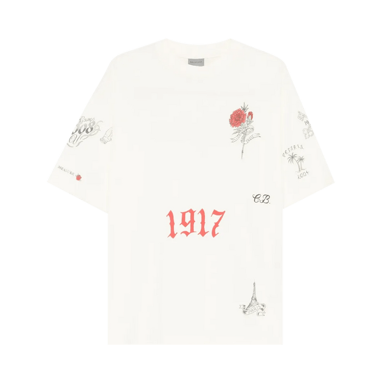 Balenciaga Medium Fit T-Shirt 'Cream'