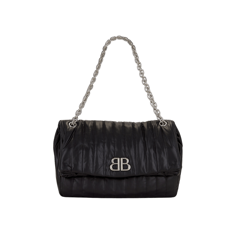Balenciaga Monaco Medium Quilted Chain Bag 'Black'