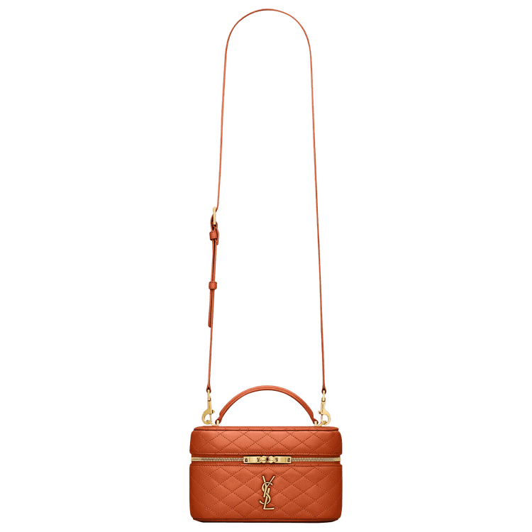 Saint Laurent Gaby Vanity Bag In Lambskin 'Dark Mandarin'