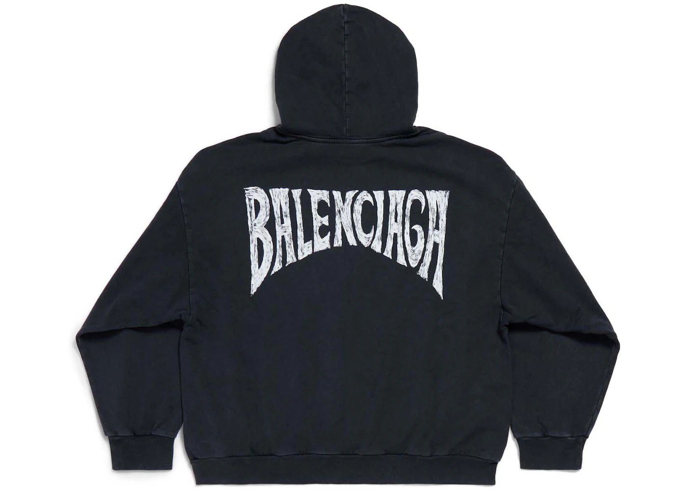 Balenciaga Political Stencil Oversized Hoodie Black/White