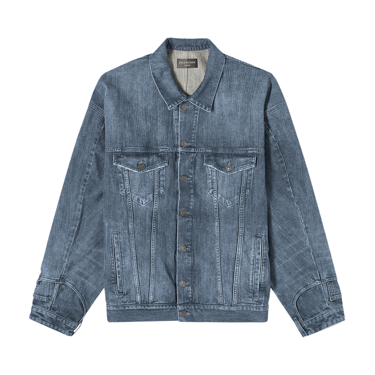 Balenciaga Deconstructed Denim Jacket 'Dark Ring'